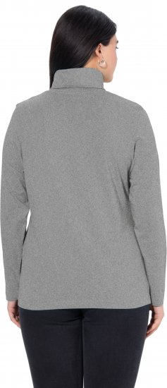 Ulla Popken Basic Long Sleeve Slim Fit Turtleneck Light Grey Melange - Collegetröjor & hoodies - 