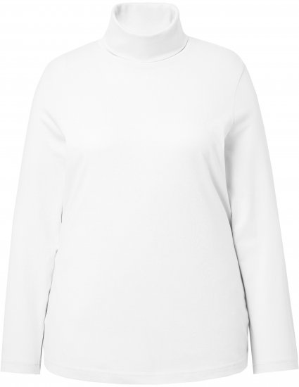 Ulla Popken Basic Long Sleeve Slim Fit Turtleneck Off-White - Collegetröjor & hoodies - 