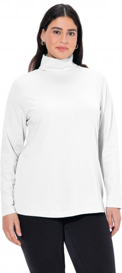 Ulla Popken Basic Long Sleeve Slim Fit Turtleneck Off-White - Collegetröjor & hoodies - 