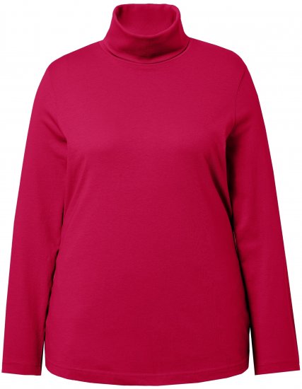 Ulla Popken Basic Long Sleeve Slim Fit Turtleneck Red - Collegetröjor & hoodies - 