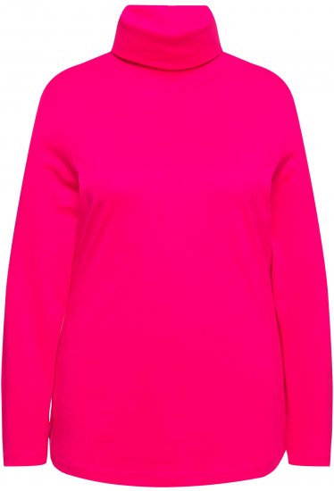 Ulla Popken Basic Long Sleeve Slim Fit Turtleneck Red Pink - Collegetröjor & hoodies - 