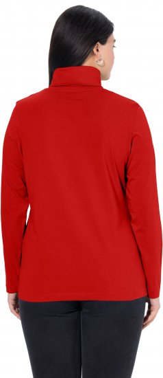 Ulla Popken Basic Long Sleeve Slim Fit Turtleneck Dark Berry - Collegetröjor & hoodies - 