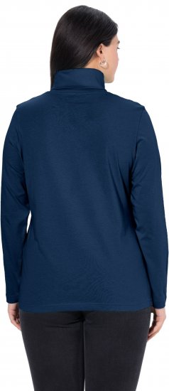 Ulla Popken Basic Long Sleeve Slim Fit Turtleneck Dark Blue - Collegetröjor & hoodies - 