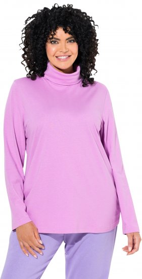 Ulla Popken Basic Long Sleeve Slim Fit Turtleneck Amethyst - Collegetröjor & hoodies - 