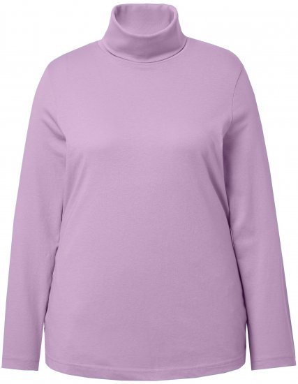Ulla Popken Basic Long Sleeve Slim Fit Turtleneck Lavender - Collegetröjor & hoodies - 