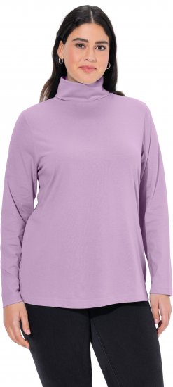 Ulla Popken Basic Long Sleeve Slim Fit Turtleneck Lavender - Collegetröjor & hoodies - 