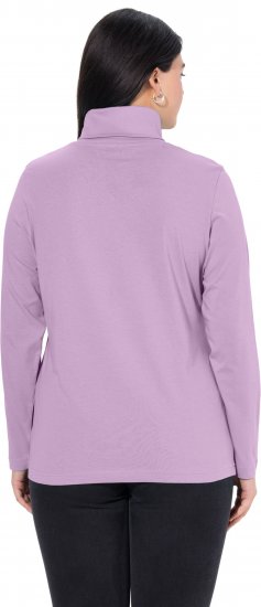 Ulla Popken Basic Long Sleeve Slim Fit Turtleneck Lavender - Collegetröjor & hoodies - 