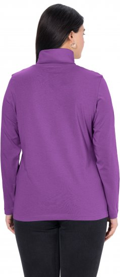 Ulla Popken Basic Long Sleeve Slim Fit Turtleneck Purple - Collegetröjor & hoodies - 