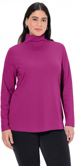 Ulla Popken Basic Long Sleeve Slim Fit Turtleneck Berry - Collegetröjor & hoodies - 
