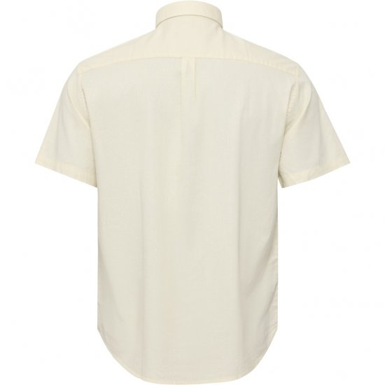 North Latitude Shirt Linen Cotton Short Sleeve Off-White - Skjortor - Stora skjortor - 2XL-8XL