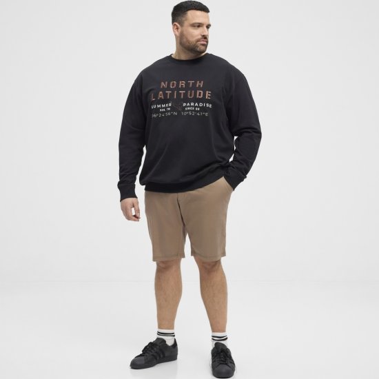 North Latitude Sweatshirt Black TALL - HERRKLÄDER MT-6XLT - Kläder för långa män