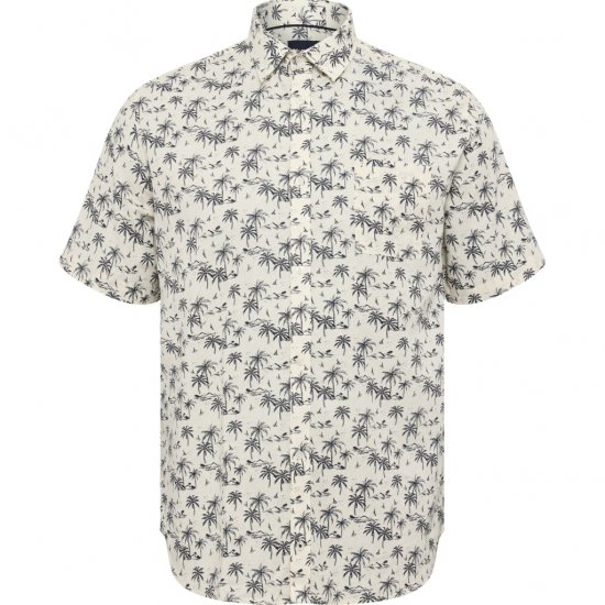 North Latitude Shirt Short Sleeve Off White - Skjortor - Stora skjortor - 2XL-8XL