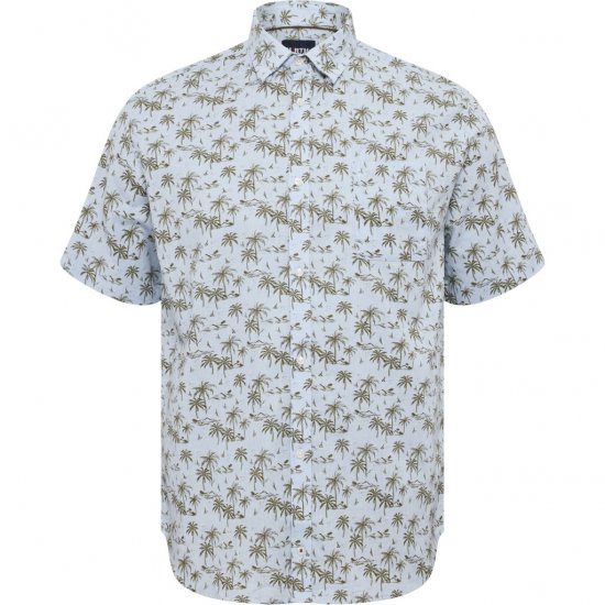 North Latitude Shirt Short Sleeve Light Blue - Skjortor - Stora skjortor - 2XL-8XL