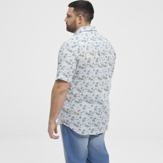 North Latitude Shirt Short Sleeve Light Blue - Skjortor - Stora skjortor - 2XL-8XL
