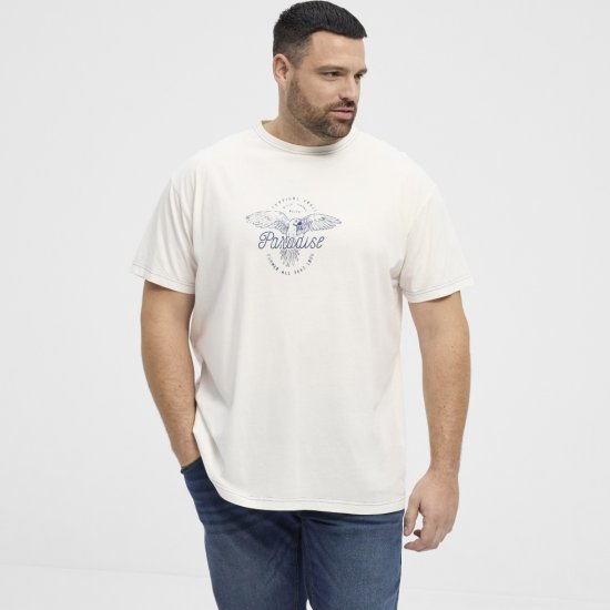 North Latitude T-Shirt Printed Short Sleeve White - T-shirts - Stora T-shirts - 2XL-14XL