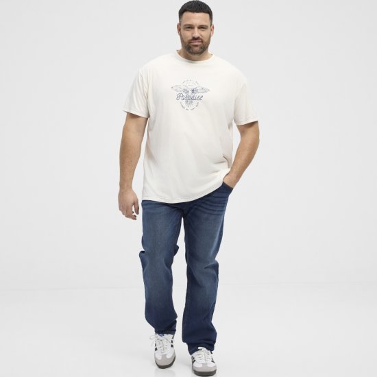 North Latitude T-Shirt Printed Short Sleeve White - T-shirts - Stora T-shirts - 2XL-14XL