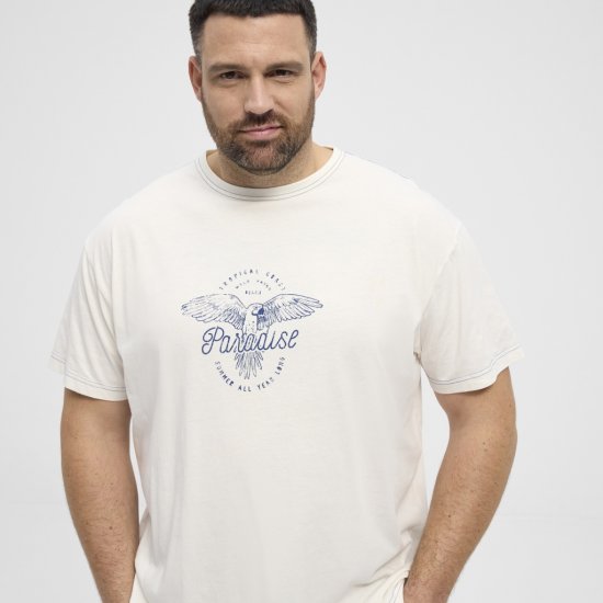 North Latitude T-Shirt Printed Short Sleeve White - T-shirts - Stora T-shirts - 2XL-14XL
