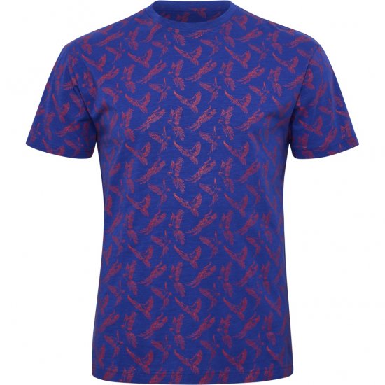 North Latitude T-Shirt Printed Allover Blue - T-shirts - Stora T-shirts - 2XL-14XL