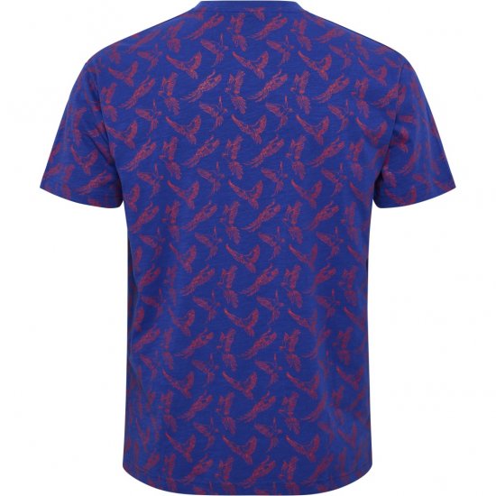 North Latitude T-Shirt Printed Allover Blue - T-shirts - Stora T-shirts - 2XL-14XL