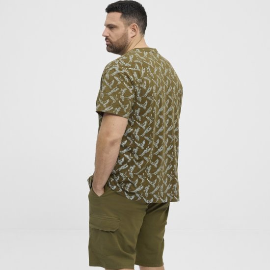 North Latitude T-shirt Allover Printed Green - T-shirts - Stora T-shirts - 2XL-14XL
