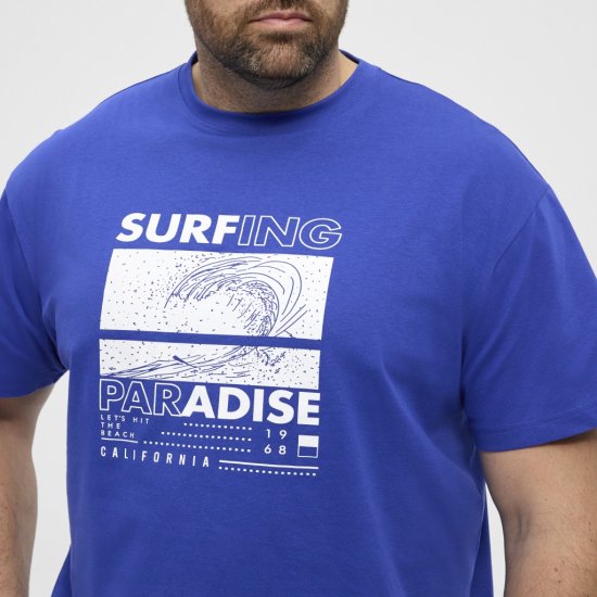 North Latitude T-Shirt Printed Blue - T-shirts - Stora T-shirts - 2XL-14XL