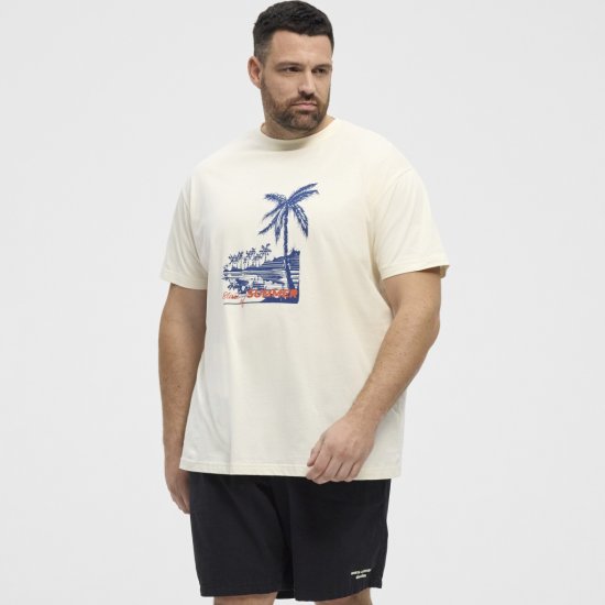 North Latitude T-Shirt Printed Off-White - T-shirts - Stora T-shirts - 2XL-14XL
