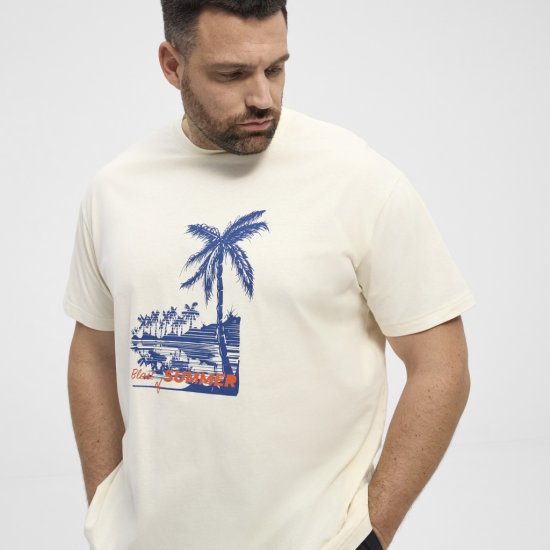 North Latitude T-Shirt Printed Off-White - T-shirts - Stora T-shirts - 2XL-14XL