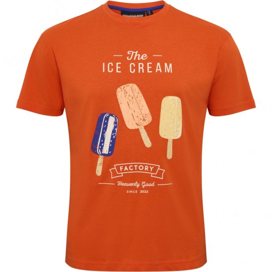North Latitude T-Shirt Ice Cream Orange - T-shirts - Stora T-shirts - 2XL-14XL