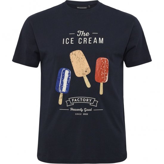 North Latitude T-Shirt Ice Cream Navy - T-shirts - Stora T-shirts - 2XL-14XL