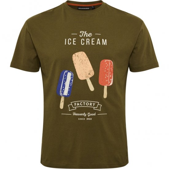 North Latitude T-Shirt Ice Cream Green - T-shirts - Stora T-shirts - 2XL-14XL