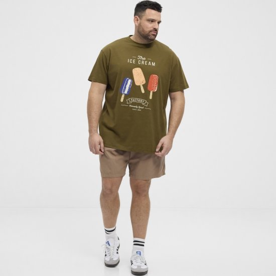 North Latitude T-Shirt Ice Cream Green - T-shirts - Stora T-shirts - 2XL-14XL