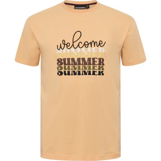 North Latitude T-Shirt Summer Peach - T-shirts - Stora T-shirts - 2XL-14XL