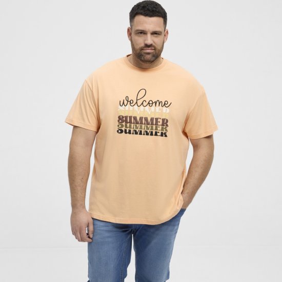 North Latitude T-Shirt Summer Peach - T-shirts - Stora T-shirts - 2XL-14XL