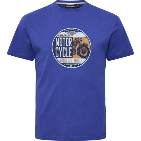 North Latitude T-shirt Motorcycle Blue - T-shirts - Stora T-shirts - 2XL-14XL