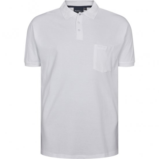 North Latitude Polo Short Sleeve White TALL - TALL pikétröjor - 