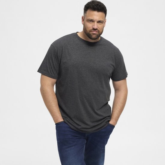 North Latitude T-Shirt 2-Pack Dark Grey Melange - T-shirts - Stora T-shirts - 2XL-14XL