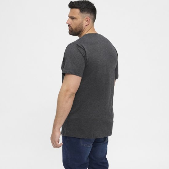 North Latitude T-Shirt 2-Pack Dark Grey Melange - T-shirts - Stora T-shirts - 2XL-14XL
