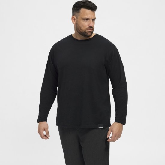 North Latitude T-Shirt Long Sleeve Black - T-shirts - Stora T-shirts - 2XL-14XL
