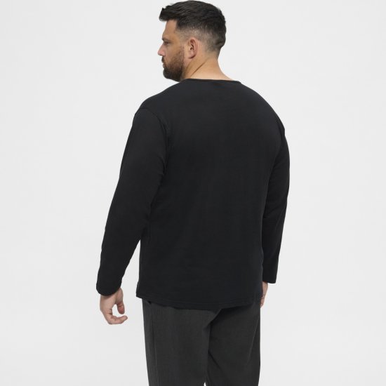 North Latitude T-Shirt Long Sleeve Black - T-shirts - Stora T-shirts - 2XL-14XL