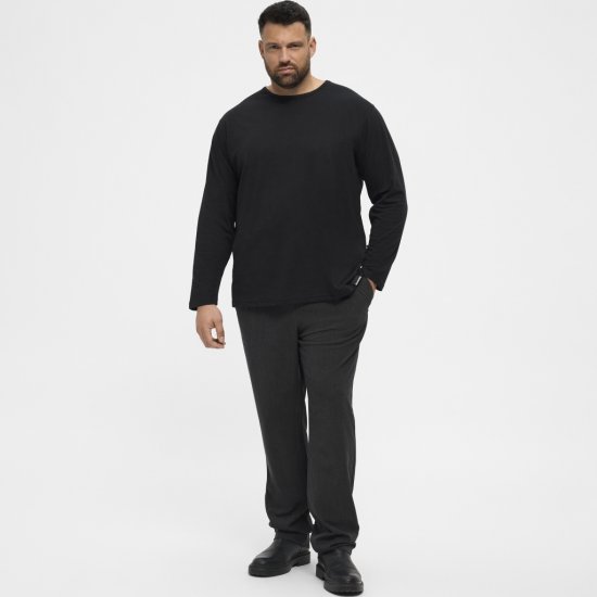 North Latitude T-Shirt Long Sleeve Black - T-shirts - Stora T-shirts - 2XL-14XL