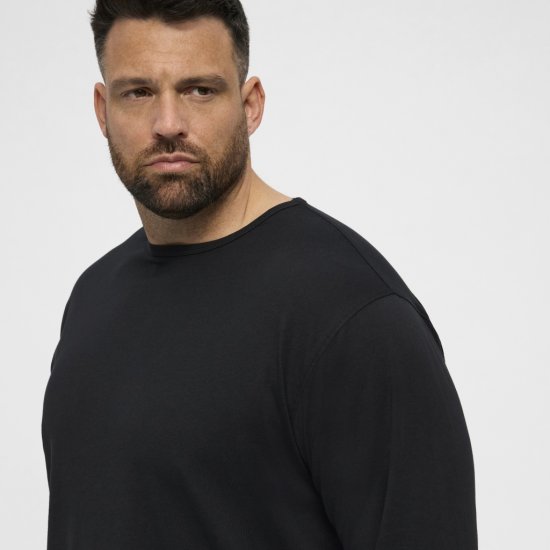 North Latitude T-Shirt Long Sleeve Black - T-shirts - Stora T-shirts - 2XL-14XL