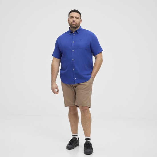 North Latitude Shirt Short Sleeve TALL Blue - HERRKLÄDER MT-6XLT - Kläder för långa män