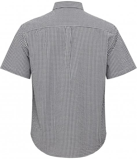 North Latitude Shirt Short Sleeve Checked Grey - Skjortor - Stora skjortor - 2XL-8XL