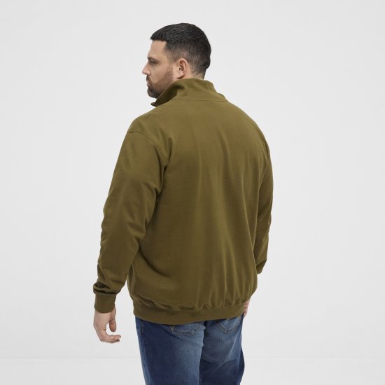 North Latitude Sweatshirt Half-Zip Green - Tröjor & hoodies - Stora hoodies & tröjor - 2XL-14XL