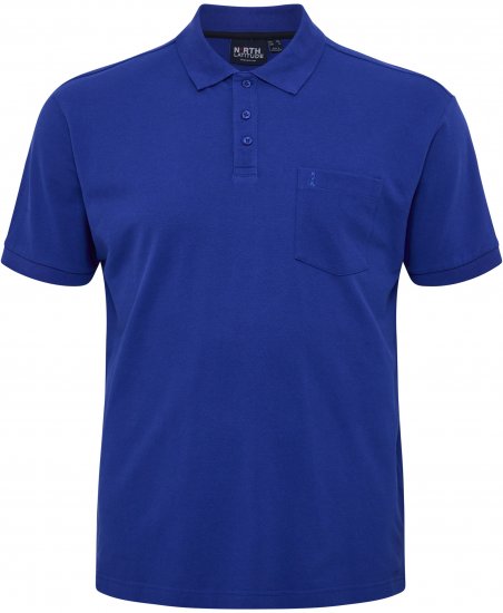 North Latitude Polo Pique Short Sleeve Cobalt Blue - Pikétröjor - Stora pikétröjor - 2XL-8XL