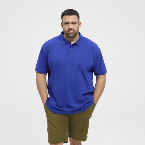 North Latitude Polo Pique Short Sleeve Cobalt Blue - Pikétröjor - Stora pikétröjor - 2XL-8XL