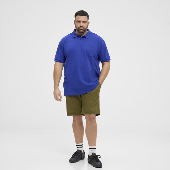 North Latitude Polo Pique Short Sleeve Cobalt Blue - Pikétröjor - Stora pikétröjor - 2XL-8XL