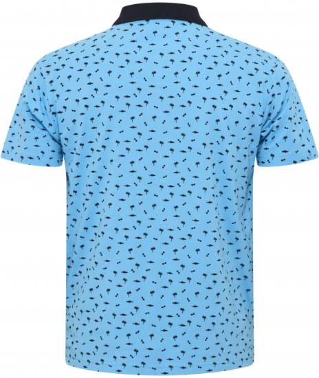 North Latitude Polo Pique Printed Turquoise TALL - HERRKLÄDER MT-6XLT - Kläder för långa män