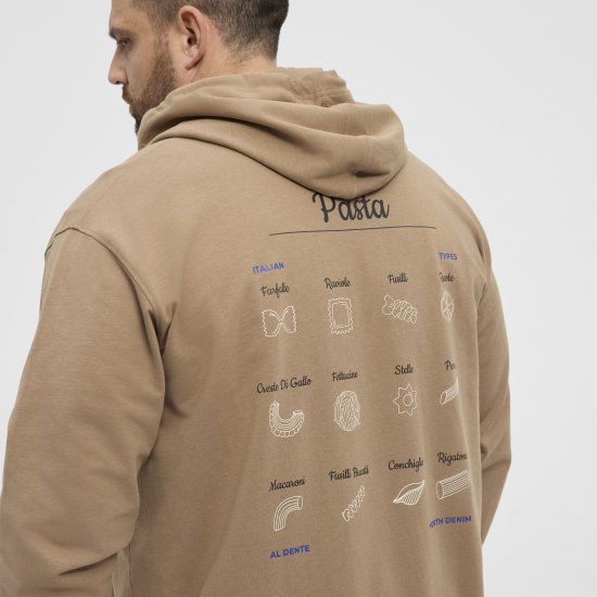 North Latitude Hoodie with Zipper Dark Sand - Tröjor & hoodies - Stora hoodies & tröjor - 2XL-14XL