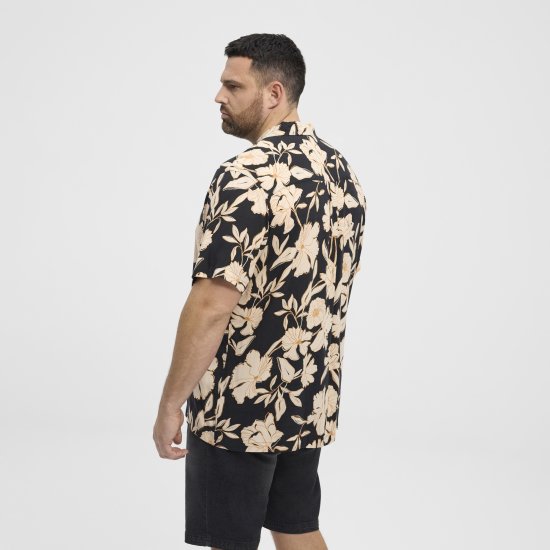 North Latitude Shirt Cuba Short Sleeve Navy - Skjortor - Stora skjortor - 2XL-8XL